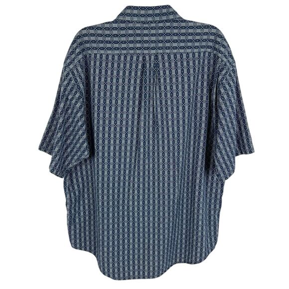 Tommy Hilfiger Blue Plaid 100% Cotton Short Sleeve Casual Button Shirt Men’s XL - Picture 2 of 9